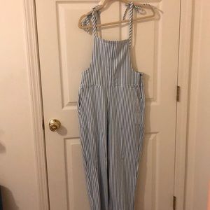 Madewell stripped overalls